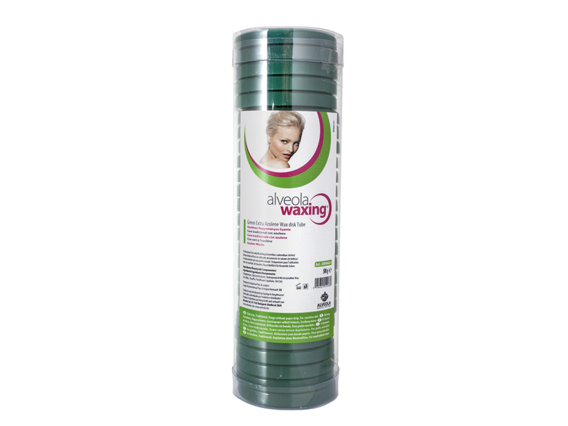 Зелёный экстра-азуленовый воск в дисках в тубе в дисках. GREEN EXTRA AZULENE WAX Disk Tube 500 г